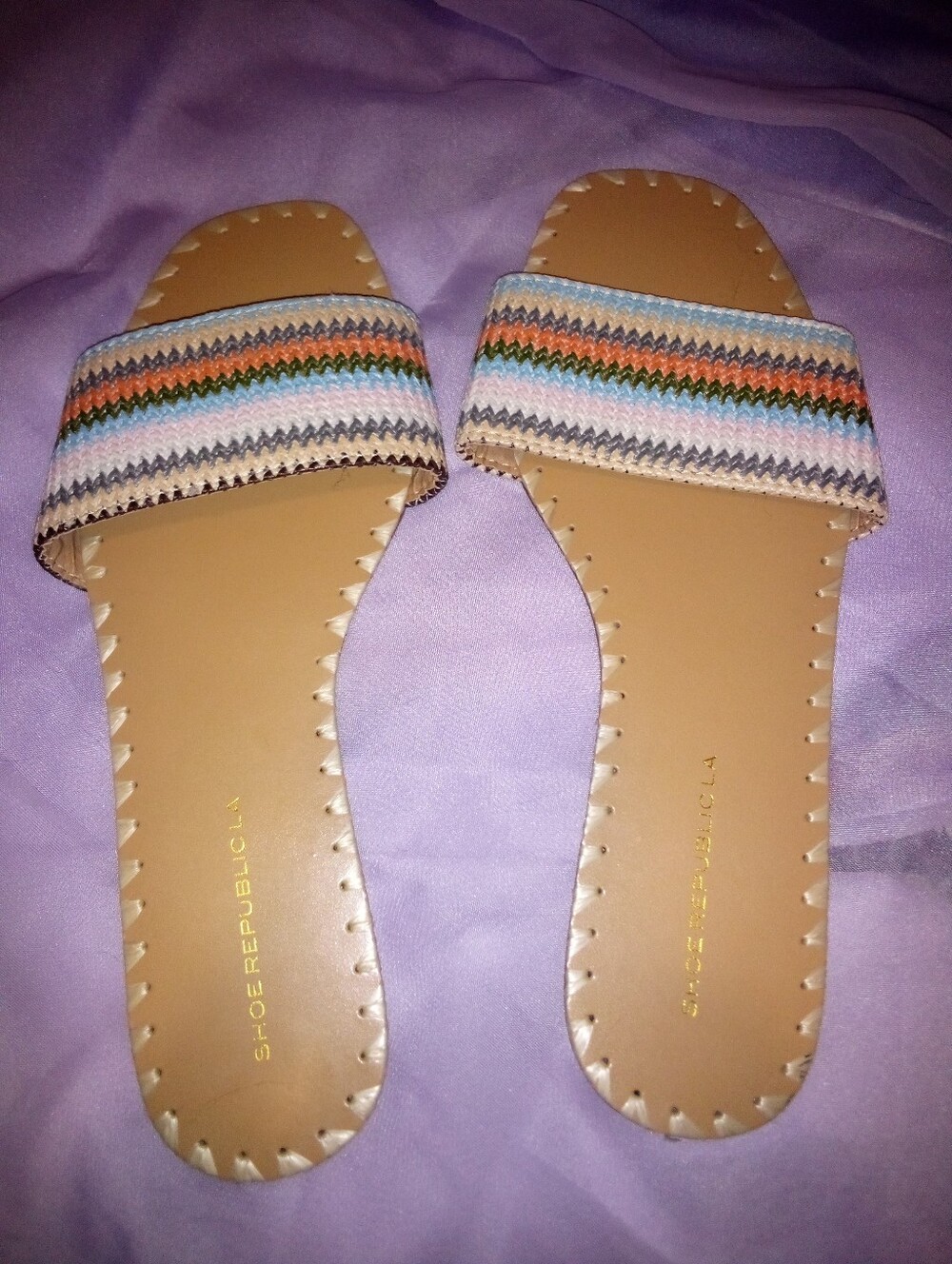 Shoe Republic LA Ladies Woven Sandals Size 7.5 New